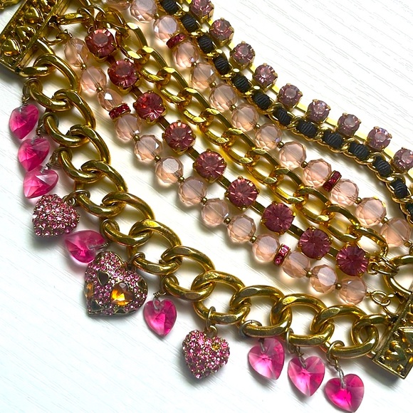 Betsey Johnson multi strand Pink Bracelet - Picture 6 of 6